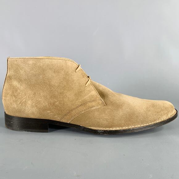 BANANA REPUBLIC Size 9.5 Taupe Suede Lace-Up Boots main image 6